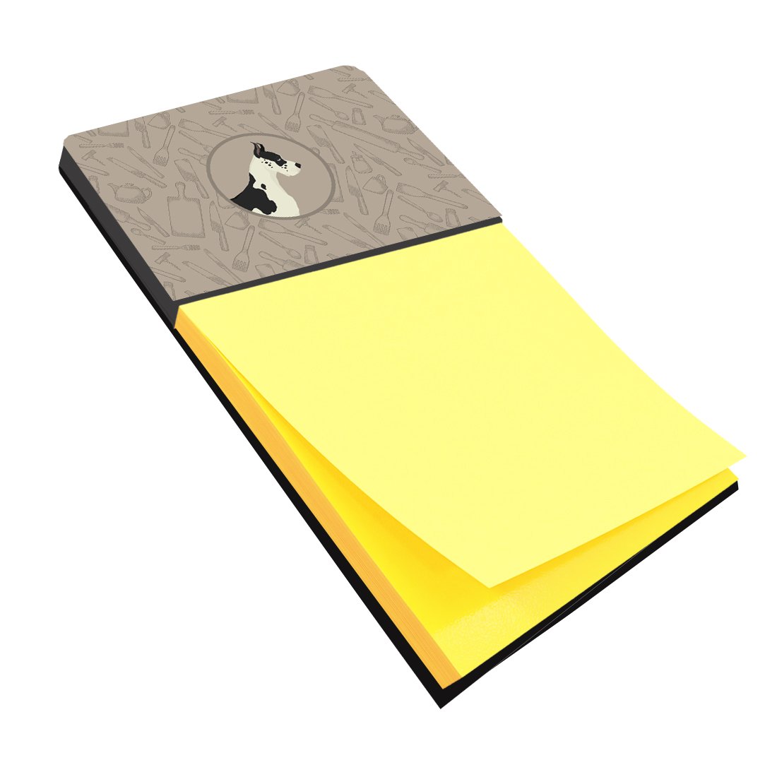 Great Dane In the Kitchen Watercolor Sticky Note Holder Refillable Dispenser Desk Accessory 3x3 Pad Gift