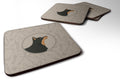 Lancashire Terrier In the Kitchen Foam Coasters Set of 4 Cup Coasters for Indoor Outdoor, Tabletop Protection, Anti Slip, Mouse pad Material