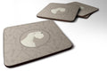 Sealyham Terrier In the Kitchen Foam Coasters Set of 4 Cup Coasters for Indoor Outdoor, Tabletop Protection, Anti Slip, Mouse pad Material