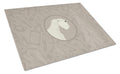 Sealyham Terrier In the Kitchen Cutting Board Tempered Glass Kitchen Cutting Surface, Heat Resistant Chopping, Non-Slip Feet, Food Prep & Serving