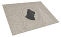 Skye Terrier In the Kitchen Cutting Board Tempered Glass Kitchen Cutting Surface, Heat Resistant Chopping, Non-Slip Feet, Food Prep & Serving