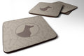Mexican Hairless Dog Xolo In the Kitchen Foam Coasters Set of 4 Cup Coasters for Indoor Outdoor, Tabletop Protection, Anti Slip, Mouse pad Material