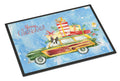 Merry Christmas Boston Terrier Doormat Indoor Outdoor 18H X 27W Front Door Mat Rugs for Entryway, Non Slip Washable