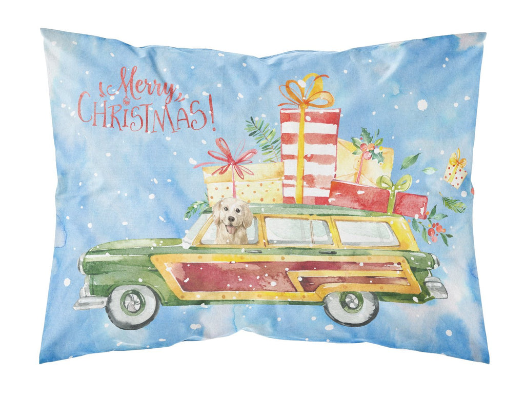 Merry Christmas Golden Retriever Standard Pillowcase Lightweight Super Soft Easy Care Decorative Artwork Pillowcase, Standard