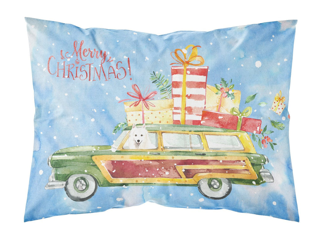 Merry Christmas Japanese Spitz Standard Pillowcase Lightweight Super Soft Easy Care Decorative Artwork Pillowcase, Standard