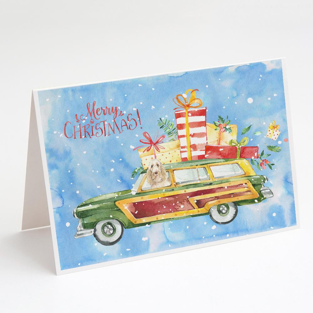 Merry Christmas Spinone Italiano Greeting Cards Pack of 8 Blank Cards with Envelopes Whimsical A7 Size 5x7