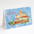 Merry Christmas Blenheim Cavalier Spaniel Greeting Cards Pack of 8 Blank Cards with Envelopes Whimsical A7 Size 5x7