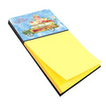 Merry Christmas Yellow Labrador Retriever Watercolor Sticky Note Holder Refillable Dispenser Desk Accessory 3x3 Pad Gift