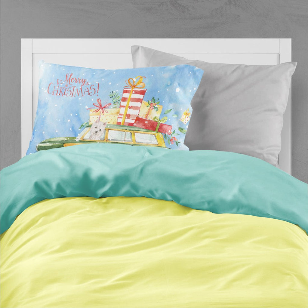 Merry Christmas Westie Standard Pillowcase Lightweight Super Soft Easy Care Decorative Artwork Pillowcase, Standard
