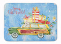 Merry Christmas Westie Memory Foam Kitchen Mat Machine Washable Anti-Fatigue Cushion Comfort Bath or Kitchen Rug