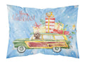 Merry Christmas Brown Cockapoo Standard Pillowcase Lightweight Super Soft Easy Care Decorative Artwork Pillowcase, Standard