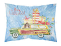 Merry Christmas Brown Parti Cocker Spaniel Standard Pillowcase Lightweight Super Soft Easy Care Decorative Artwork Pillowcase, Standard