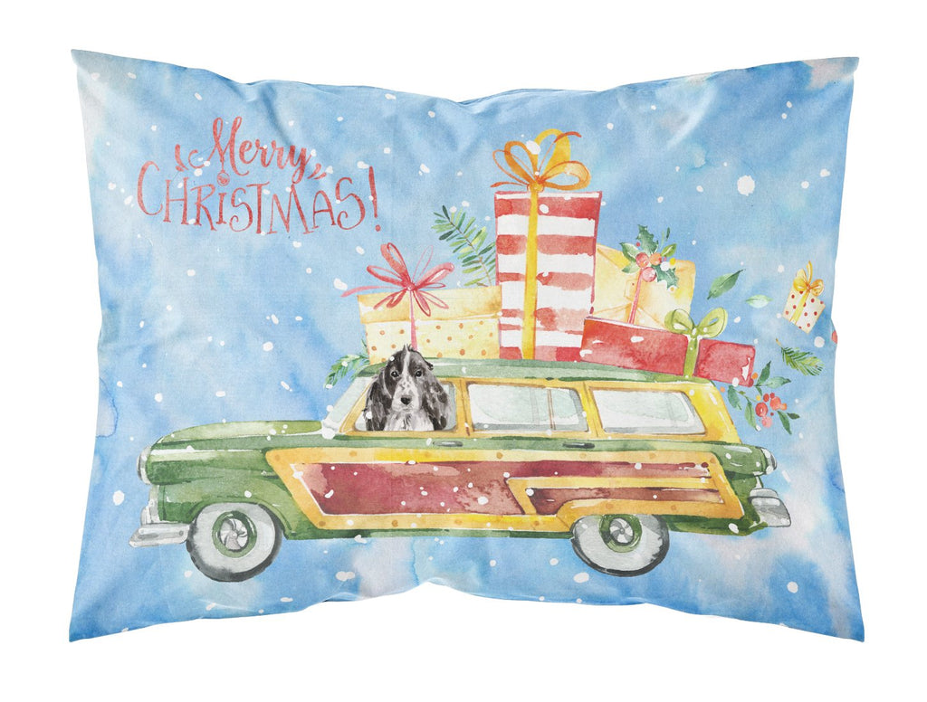 Merry Christmas Black Parti Cocker Spaniel Standard Pillowcase Lightweight Super Soft Easy Care Decorative Artwork Pillowcase, Standard