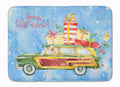 Merry Christmas Labrador Retriever Yellow Memory Foam Kitchen Mat Machine Washable Anti-Fatigue Cushion Comfort Bath or Kitchen Rug