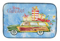 Merry Christmas Pomeranian Dish Drying Mat Absorbent Dish Drying Mat Pad for Kitchen Counter Dish Drainer Mat for Countertop, 14 x 21", Multicolor