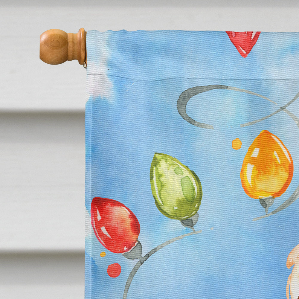 Christmas Lights Labradoodle House Flag 28x40 Porch Sleeve Pole Decorative Outside Yard Banner Artwork Wall Hanging, Polyester