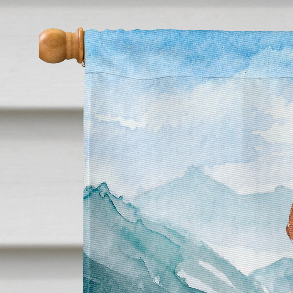 Mountain Flowers Vizsla House Flag 28x40 Porch Sleeve Pole Decorative Outside Yard Banner Artwork Wall Hanging, Polyester