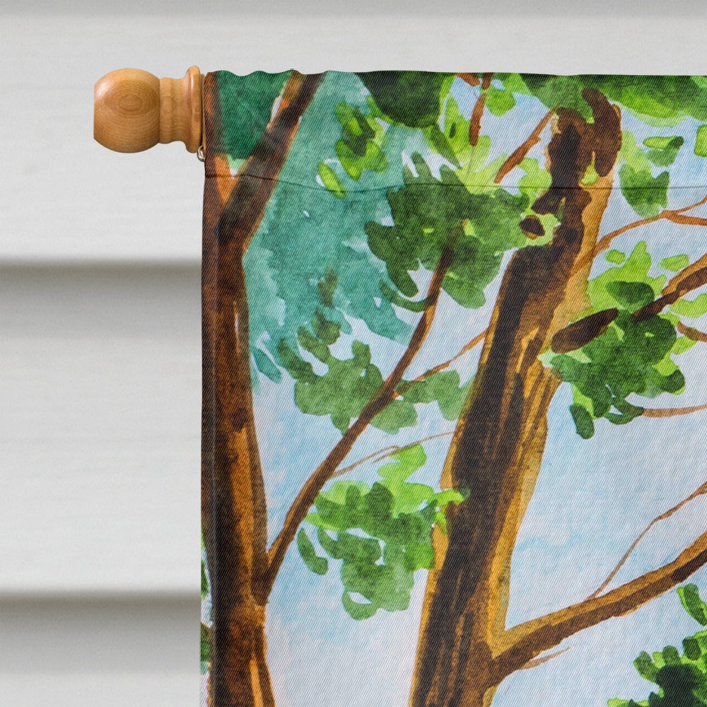 Under the Tree Shih Tzu House Flag 28x40 Porch Sleeve Pole Decorative Outside Yard Banner Artwork Wall Hanging, Polyester