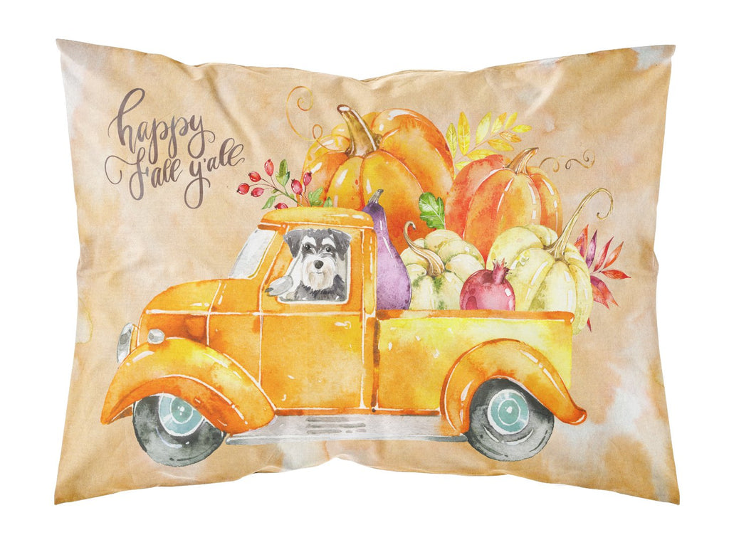 Fall Harvest Schnauzer Standard Pillowcase Lightweight Super Soft Easy Care Decorative Artwork Pillowcase, Standard