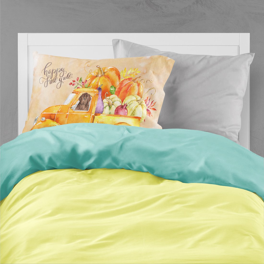 Fall Harvest Newfoundland Standard Pillowcase Lightweight Super Soft Easy Care Decorative Artwork Pillowcase, Standard