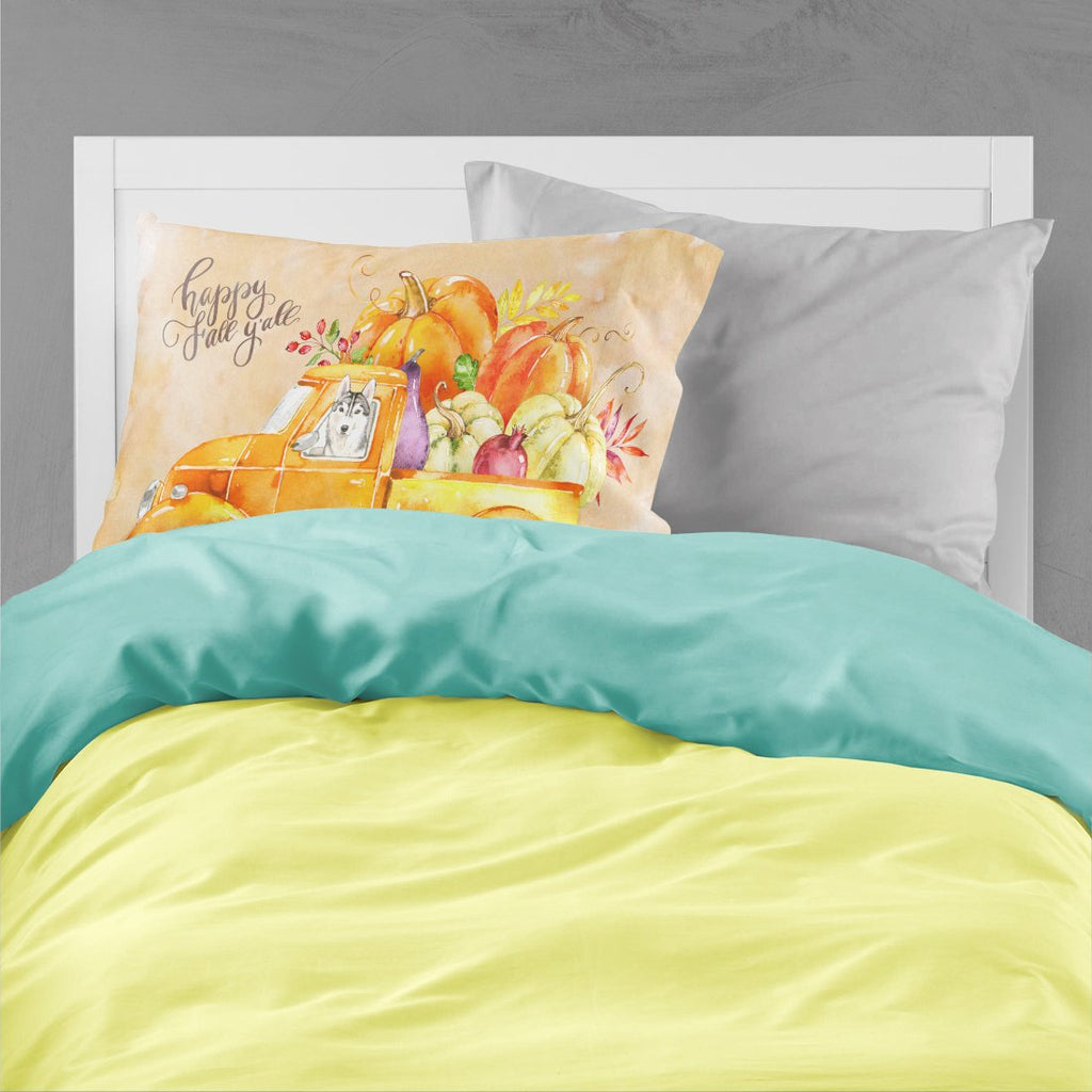 Fall Harvest Siberian Husky Standard Pillowcase Lightweight Super Soft Easy Care Decorative Artwork Pillowcase, Standard