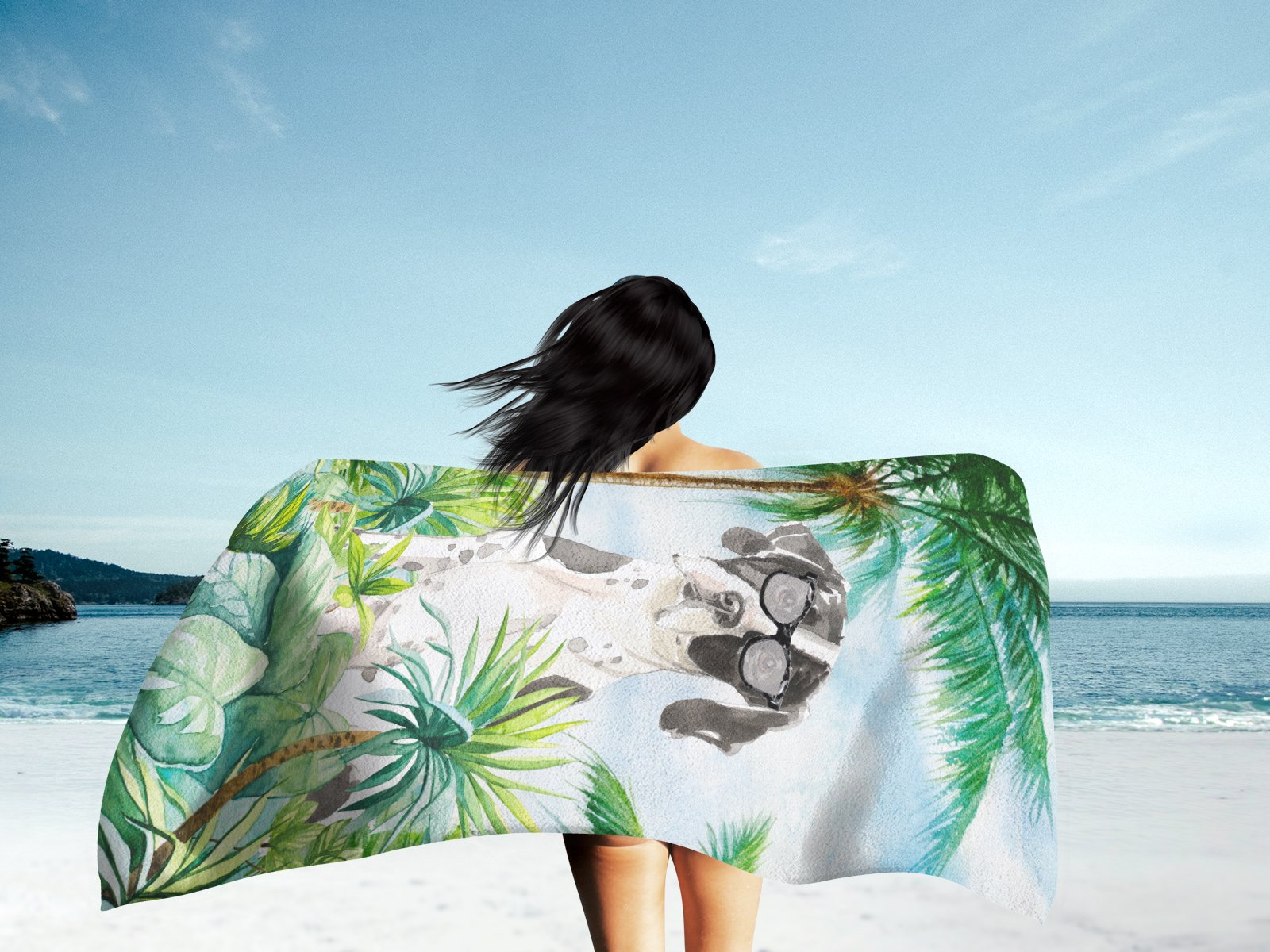 English Pointer Premium Beach Towel Oversized Towel Beach Blanket, Pool, Beach Essentials, Yoga, Premium Bath Towel, Quick Dry Plush