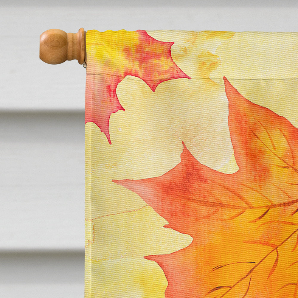 Persian Fall Leaves House Flag 28x40 Porch Sleeve Pole Decorative Outside Yard Banner Artwork Wall Hanging, Polyester