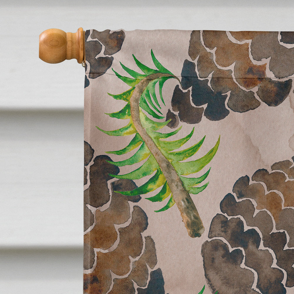 Persian Pine Cones House Flag 28x40 Porch Sleeve Pole Decorative Outside Yard Banner Artwork Wall Hanging, Polyester