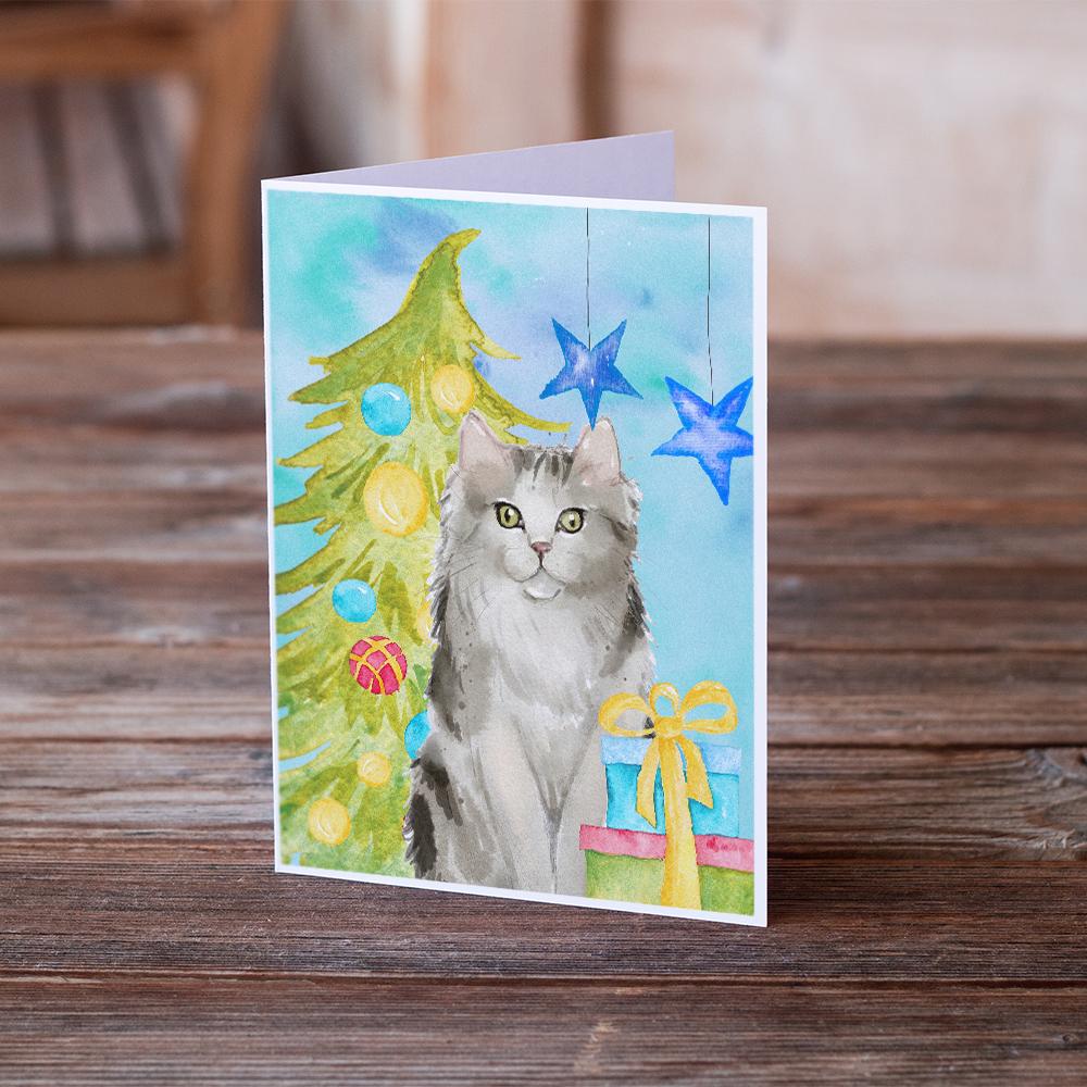 Ragamuffin Christmas Presents Greeting Cards Pack of 8 Blank Cards with Envelopes Whimsical A7 Size 5x7