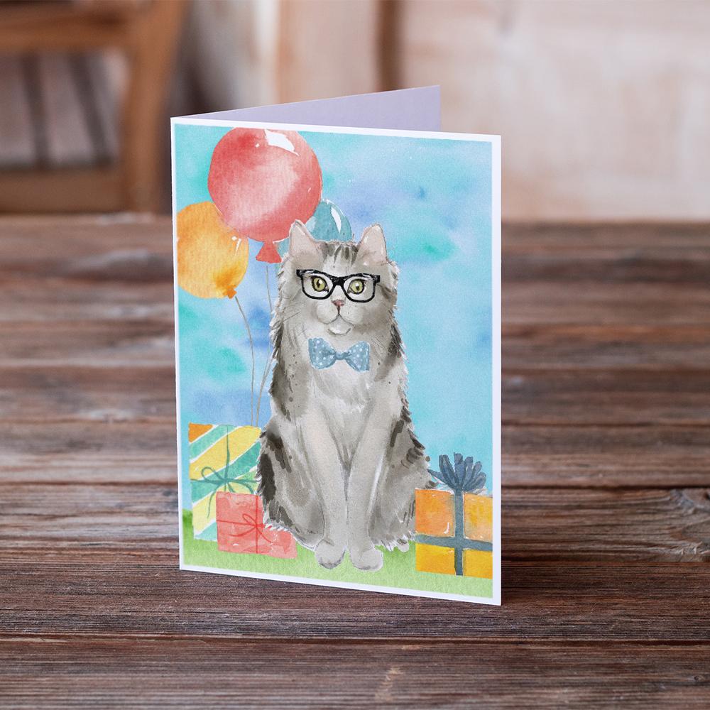Ragamuffin Happy Birthday Greeting Cards Pack of 8 Blank Cards with Envelopes Whimsical A7 Size 5x7