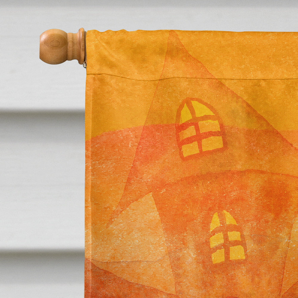 Halloween German Shepherd House Flag 28x40 Porch Sleeve Pole Decorative Outside Yard Banner Artwork Wall Hanging, Polyester