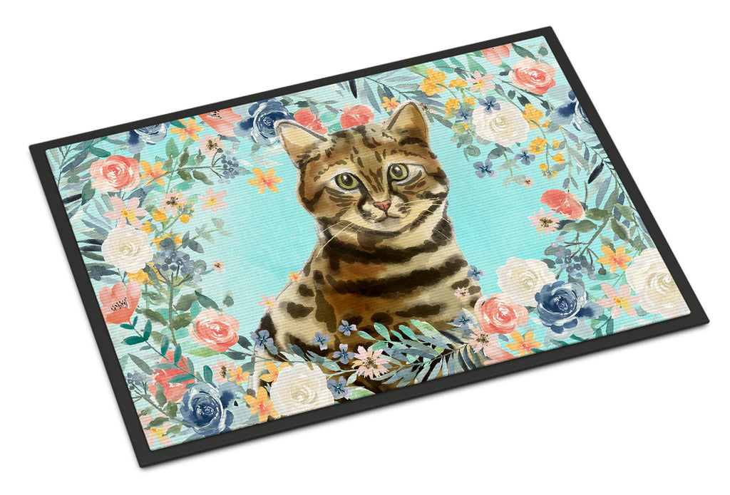 Bengal Spring Flowers Doormat Indoor Outdoor 24H X 36W Front Door Mat Rugs for Entryway, Non Slip Washable Low Pile,
