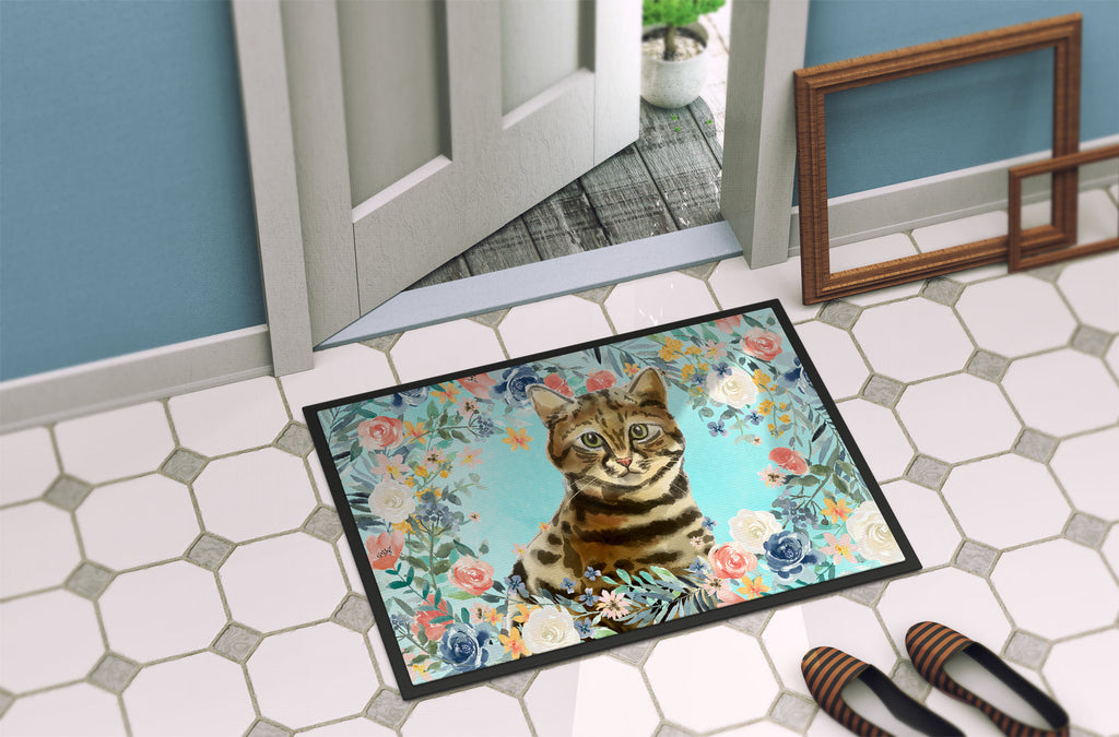 Bengal Spring Flowers Doormat Indoor Outdoor 24H X 36W Front Door Mat Rugs for Entryway, Non Slip Washable Low Pile,