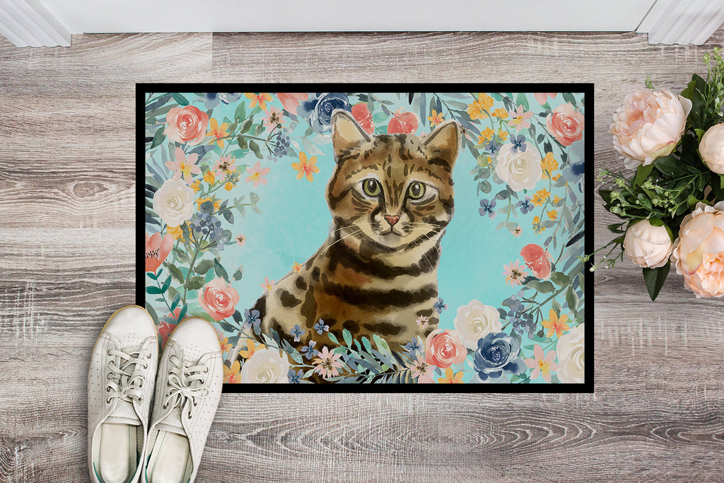 Bengal Spring Flowers Doormat Indoor Outdoor 18H X 27W Front Door Mat Rugs for Entryway, Non Slip Washable