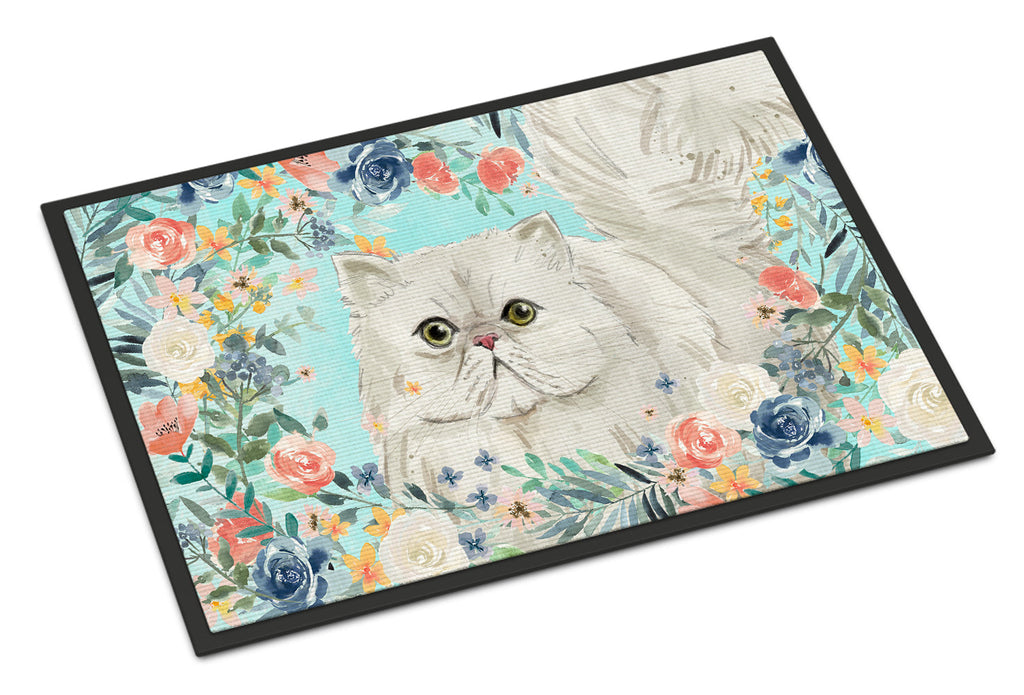 Persian Spring Flowers Doormat Indoor Outdoor 24H X 36W Front Door Mat Rugs for Entryway, Non Slip Washable Low Pile,