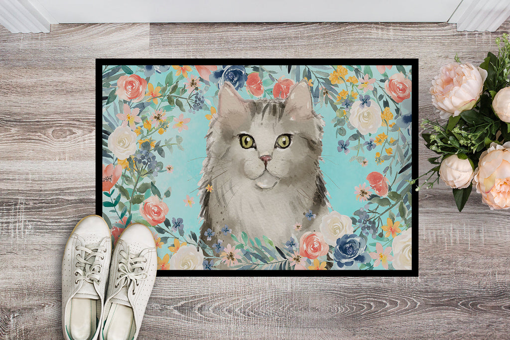 Ragamuffin Spring Flowers Doormat Indoor Outdoor 24H X 36W Front Door Mat Rugs for Entryway, Non Slip Washable Low Pile,