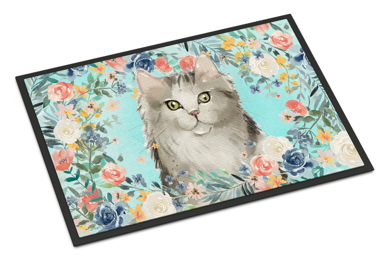 Ragamuffin Spring Flowers Doormat Indoor Outdoor 18H X 27W Front Door Mat Rugs for Entryway, Non Slip Washable