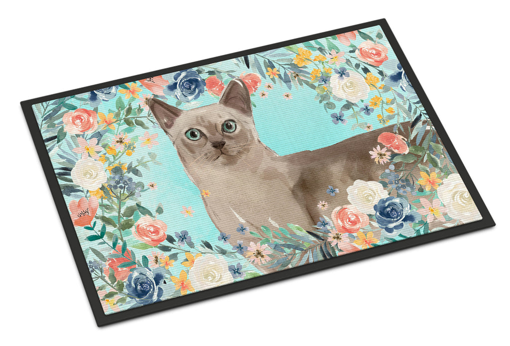 Tonkinese Spring Flowers Doormat Indoor Outdoor 24H X 36W Front Door Mat Rugs for Entryway, Non Slip Washable Low Pile,