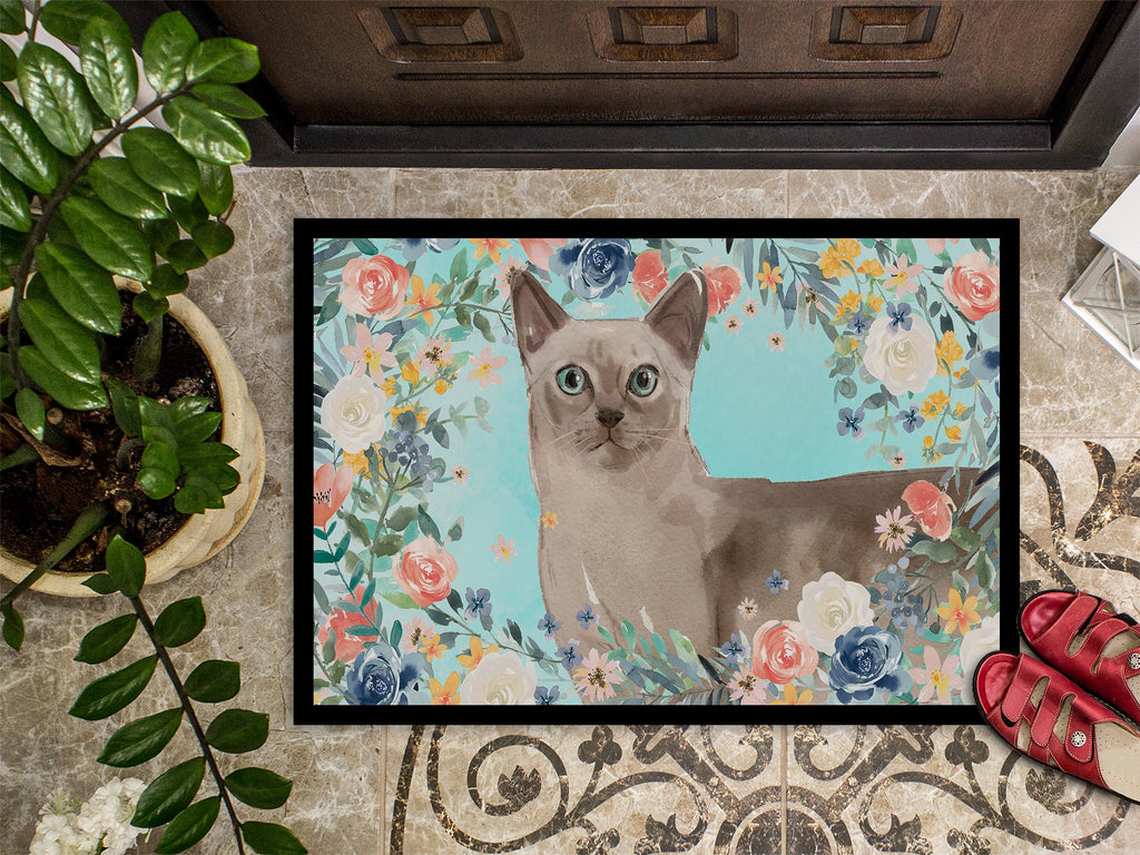 Tonkinese Spring Flowers Doormat Indoor Outdoor 24H X 36W Front Door Mat Rugs for Entryway, Non Slip Washable Low Pile,