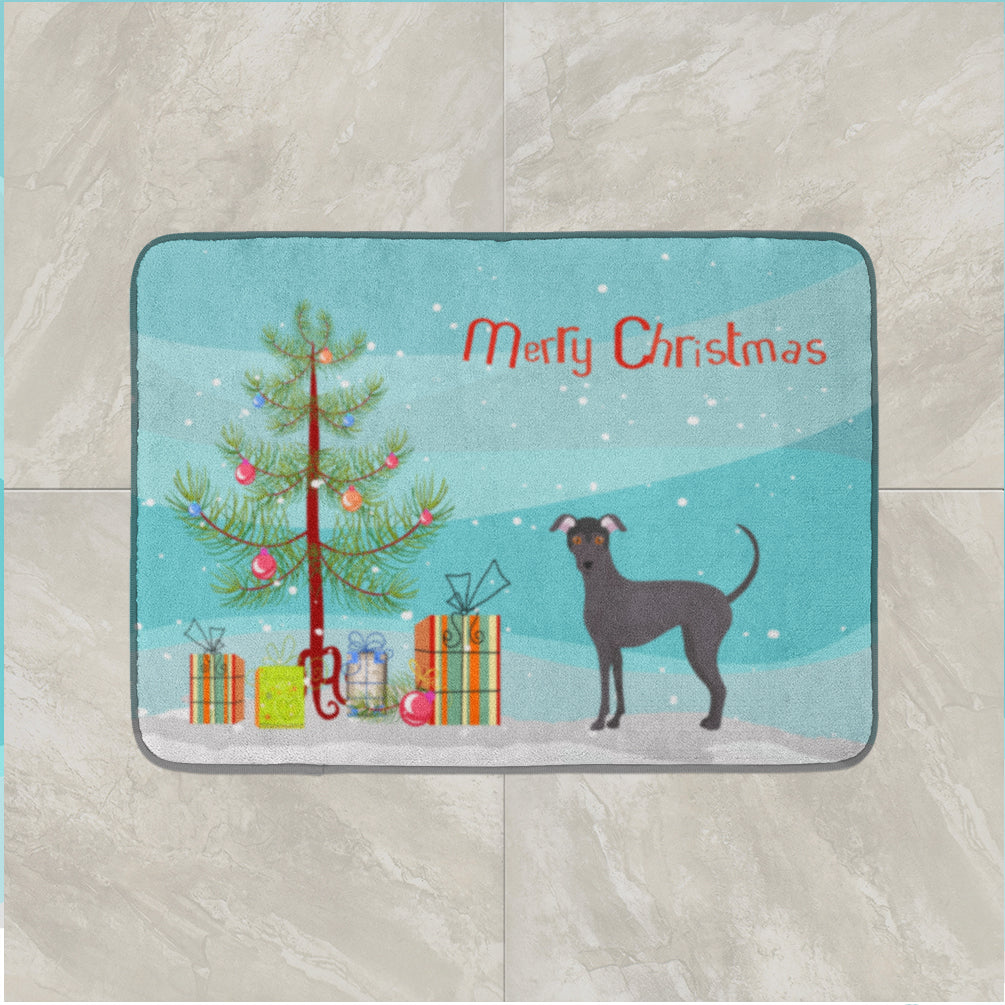 Argentine Pila Dog Christmas Tree Memory Foam Kitchen Mat Machine Washable Anti-Fatigue Cushion Comfort Bath or Kitchen Rug