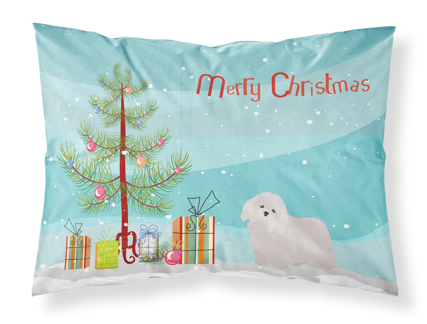 Coton de Tulear Christmas Tree Standard Pillowcase Lightweight Super Soft Easy Care Decorative Artwork Pillowcase, Standard