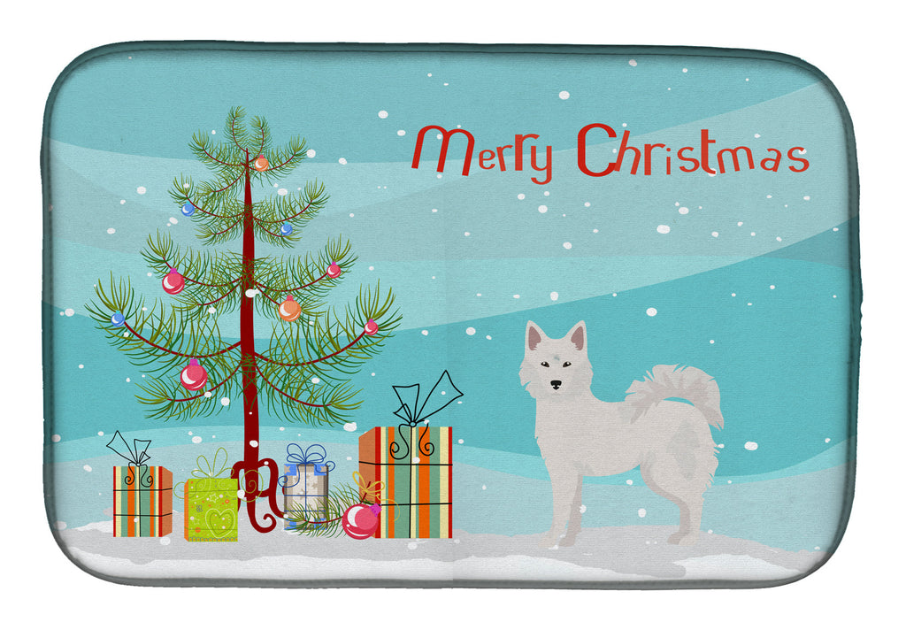 Danish Spitz Christmas Tree Dish Drying Mat Absorbent Dish Drying Mat Pad for Kitchen Counter Dish Drainer Mat for Countertop, 14 x 21", Multicolor