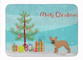 French Bulldog Christmas Tree Memory Foam Kitchen Mat Machine Washable Anti-Fatigue Cushion Comfort Bath or Kitchen Rug