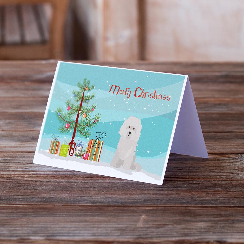 Bolognese Christmas Tree Greeting Cards Pack of 8 Blank Cards with Envelopes Whimsical A7 Size 5x7