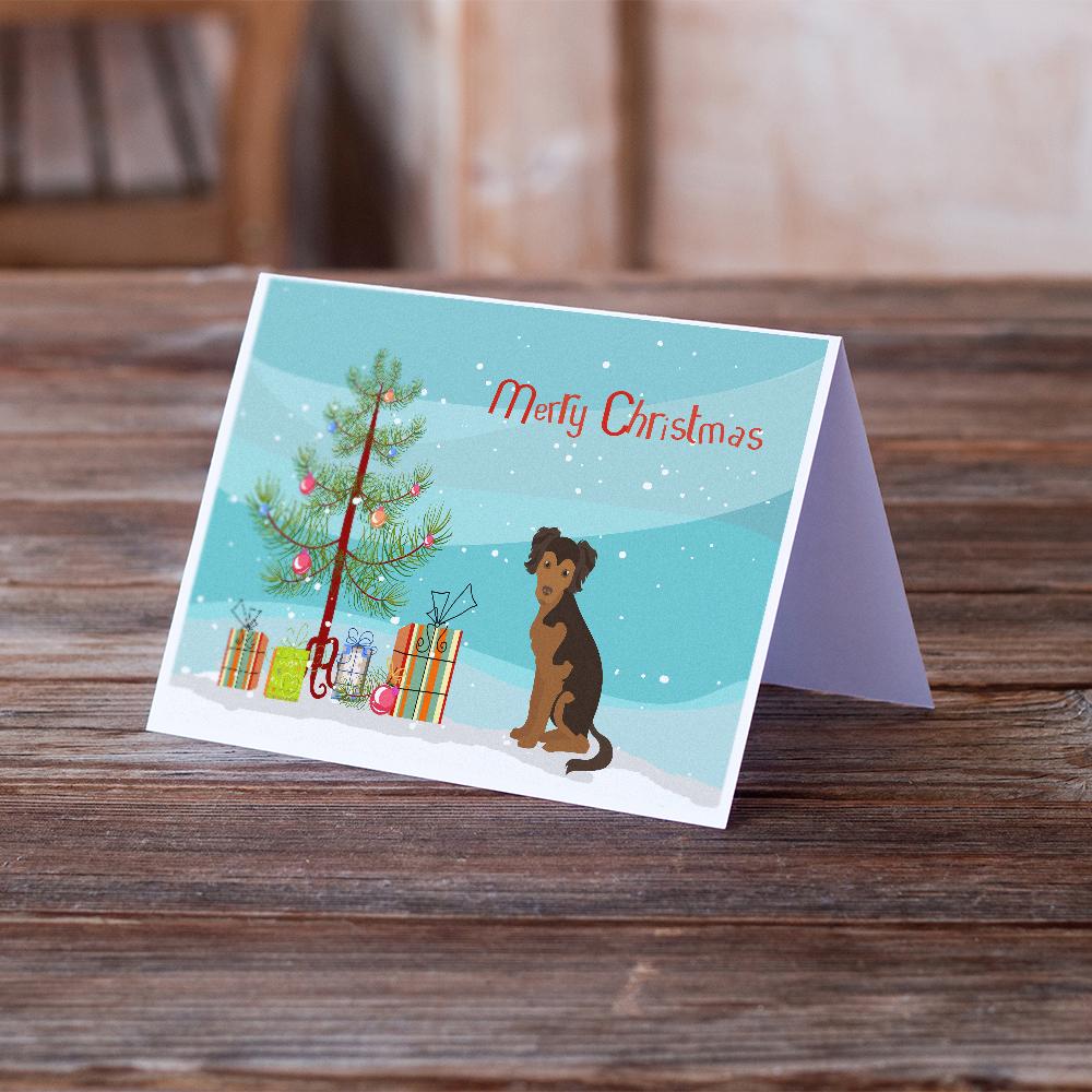 Persian Chihuahua Christmas Tree Greeting Cards Pack of 8 Blank Cards with Envelopes Whimsical A7 Size 5x7