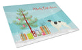 Borzoi Christmas Tree Cutting Board Tempered Glass Kitchen Cutting Surface, Heat Resistant Chopping, Non-Slip Feet, Food Prep & Serving