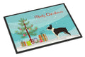 Boston Terrier Christmas Tree Doormat Indoor Outdoor 24H X 36W Front Door Mat Rugs for Entryway, Non Slip Washable Low Pile,