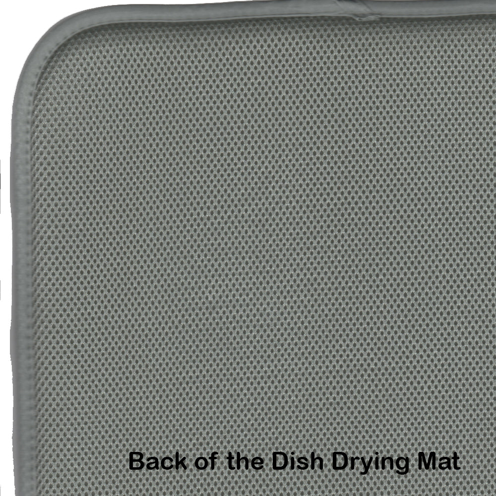Vizsla Christmas Tree Dish Drying Mat Absorbent Dish Drying Mat Pad for Kitchen Counter Dish Drainer Mat for Countertop, 14 x 21", Multicolor