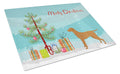 Vizsla Christmas Tree Cutting Board Tempered Glass Kitchen Cutting Surface, Heat Resistant Chopping, Non-Slip Feet, Food Prep & Serving