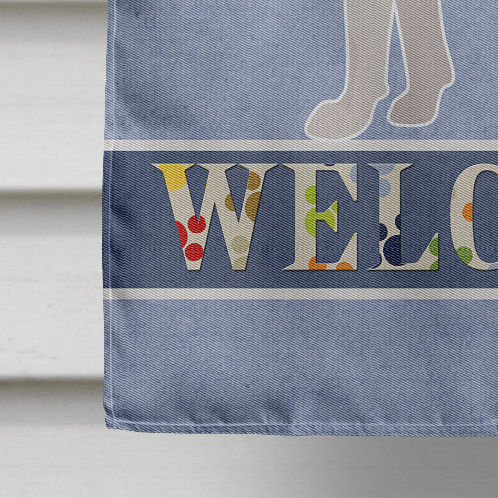 Beaglier #1 Welcome House Flag 28x40 Porch Sleeve Pole Decorative Outside Yard Banner Artwork Wall Hanging, Polyester
